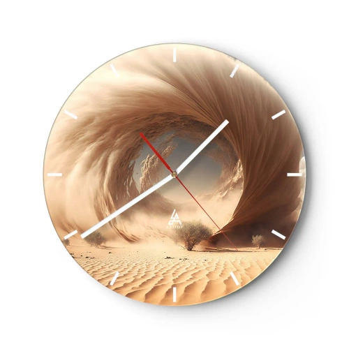 Reloj de pared - Reloj de vidrio - Portal abierto - 40x40 cm