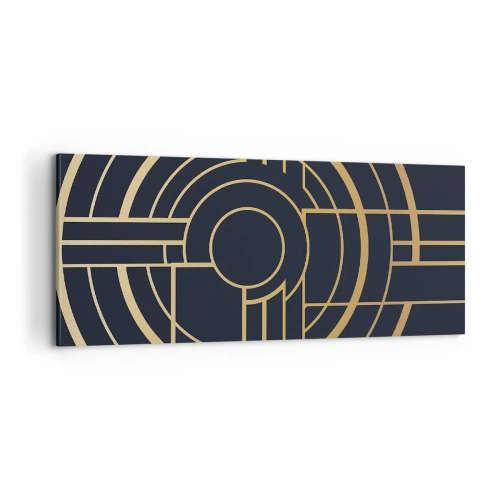 Cuadro sobre lienzo - Impresión de Imagen - Giro de los elementos - 100x40 cm