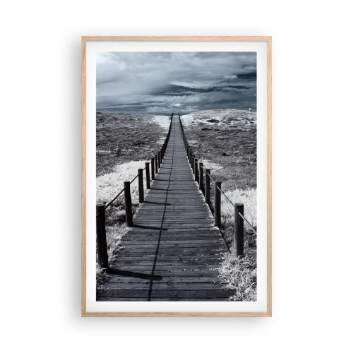 Póster en marco roble claro - En plena costa - 61x91 cm