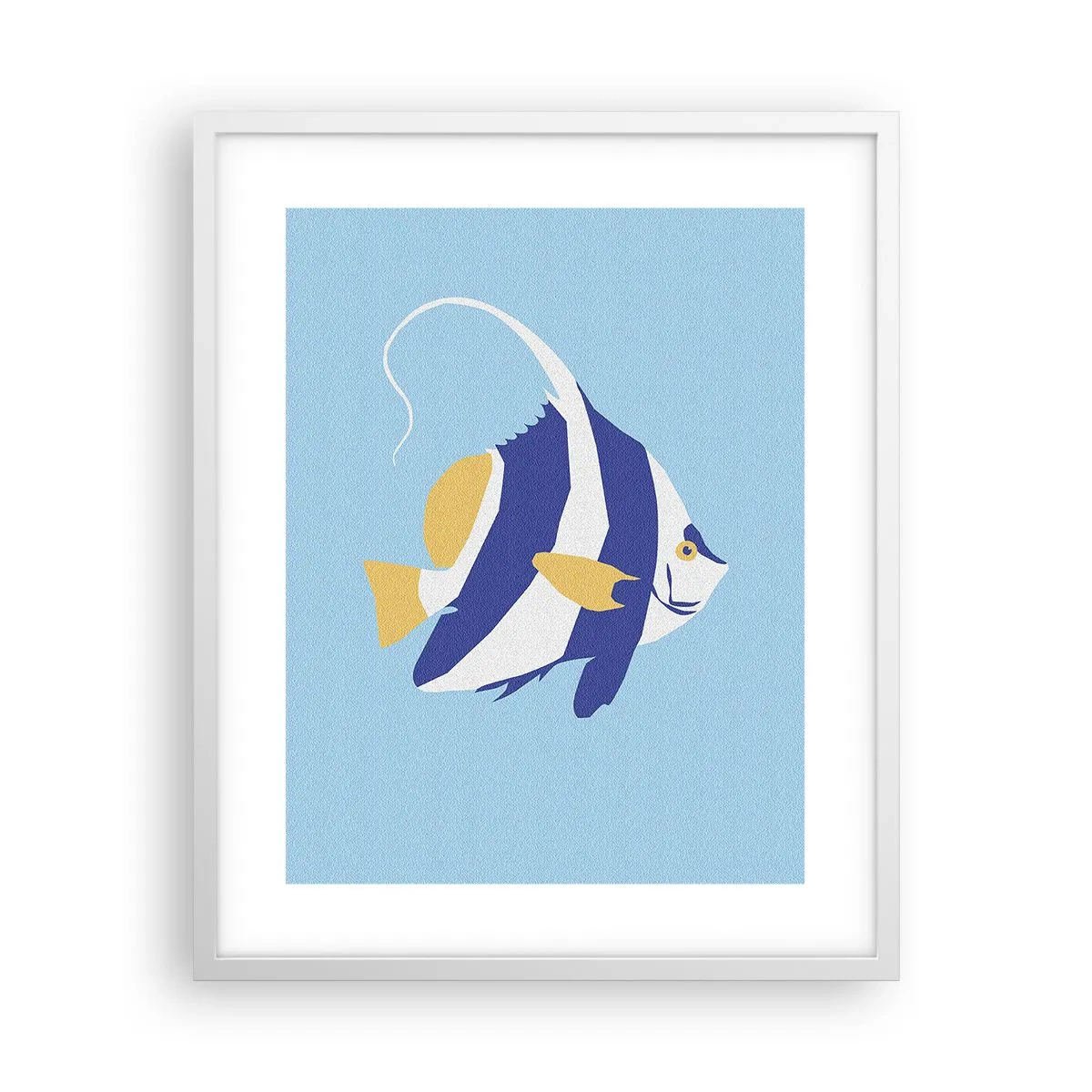 Póster en marco blanco - Miss aguas tropicales - 40x50 cm