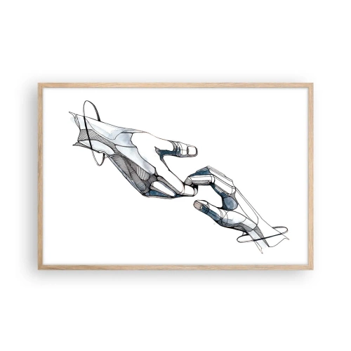 Póster en marco roble claro - Un buen gesto - 91x61 cm