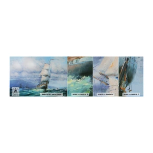Muestra de fotomural autoadhesivo Deluxe Sticker - Viento en popa - Velero, Mar, navegación - 100x30 cm