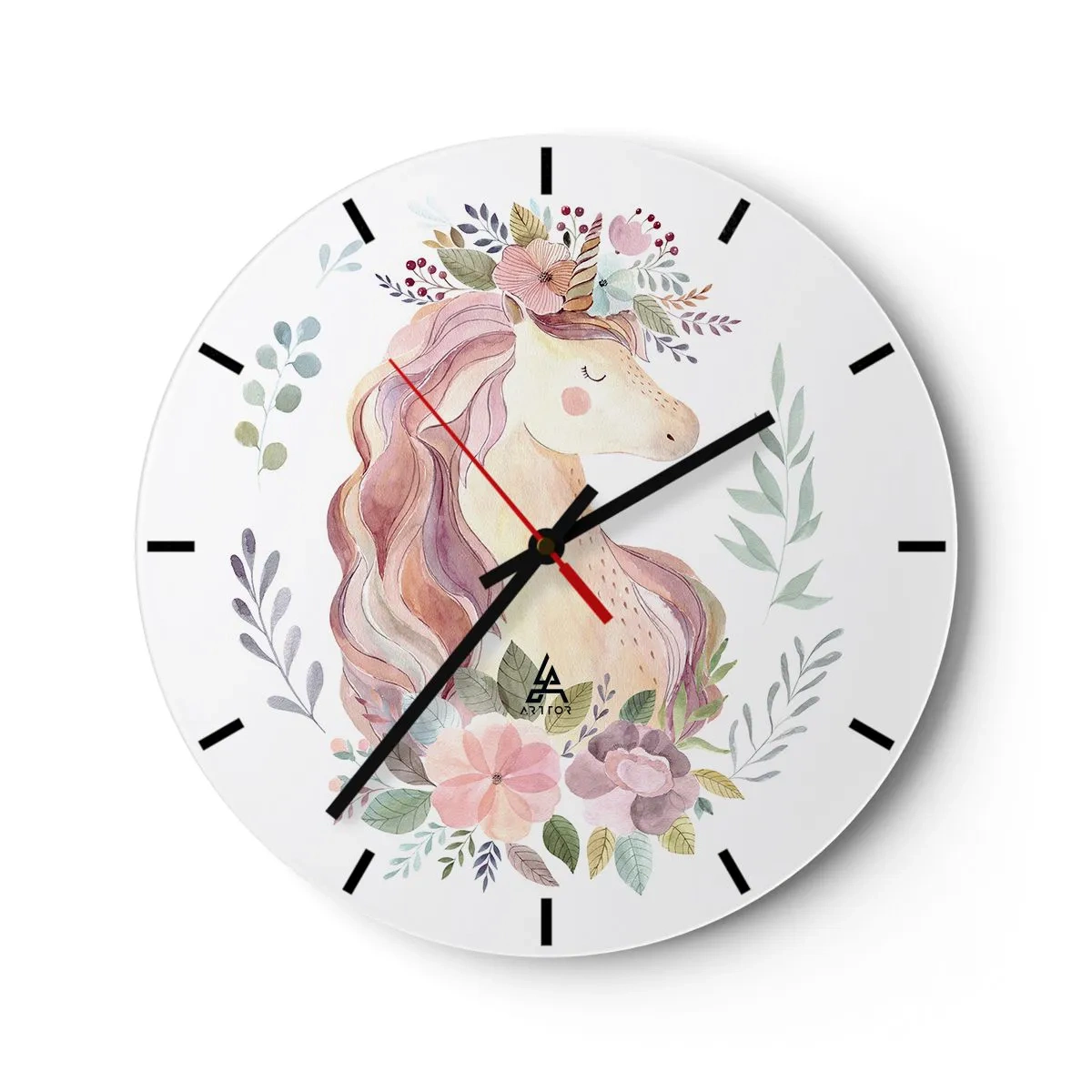 Reloj de pared - Reloj de vidrio - Una invitación al mundo de los cuentos de hadas - 40x40 cm