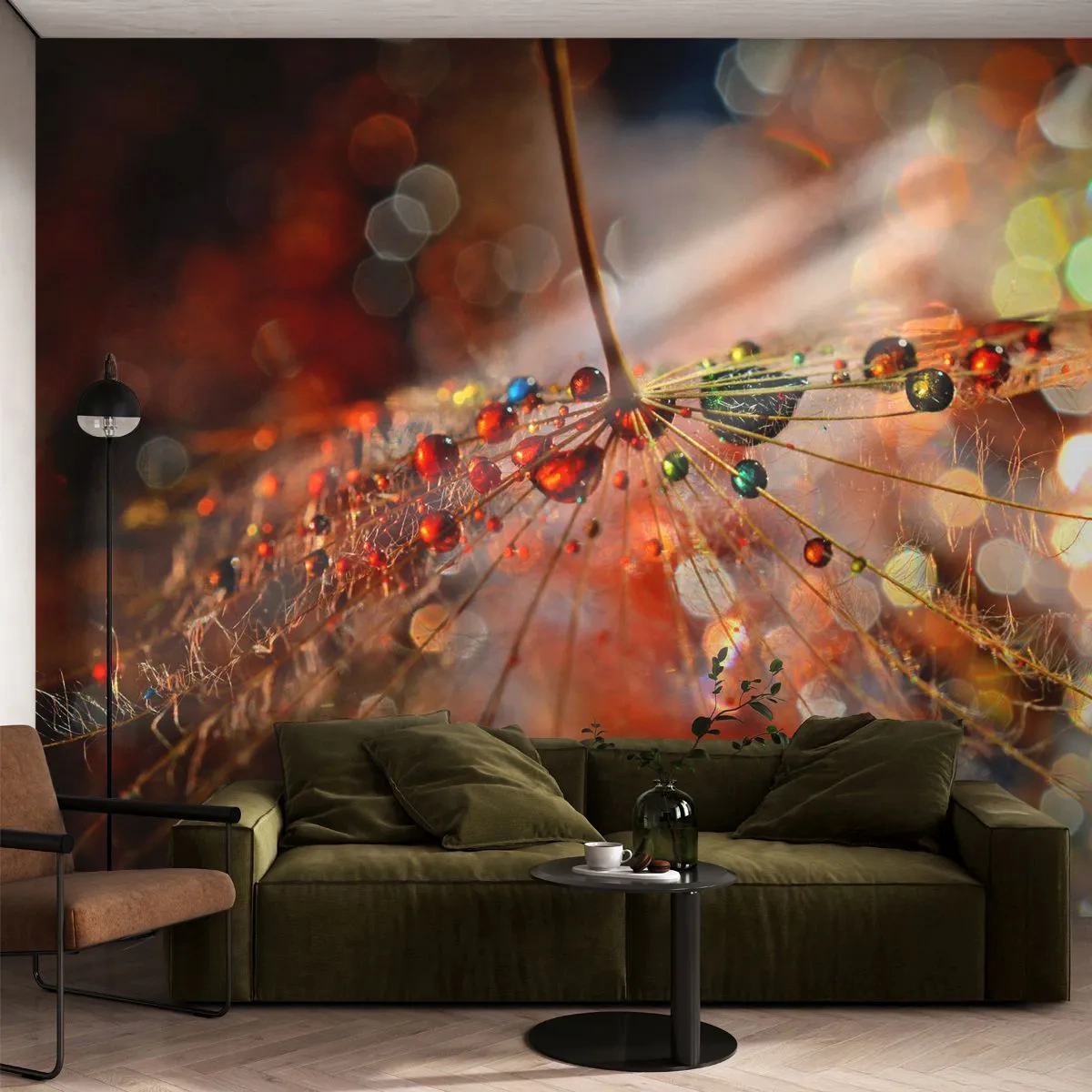 Fotomural Standard Eco - En una tela de araña - Abstracción, telaraña, Pedazo - 200x140 cm