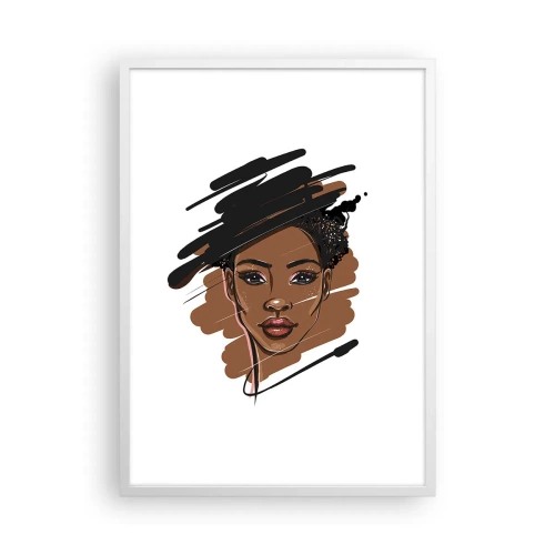 Póster en marco blanco - Dulce como el chocolate - 50x70 cm
