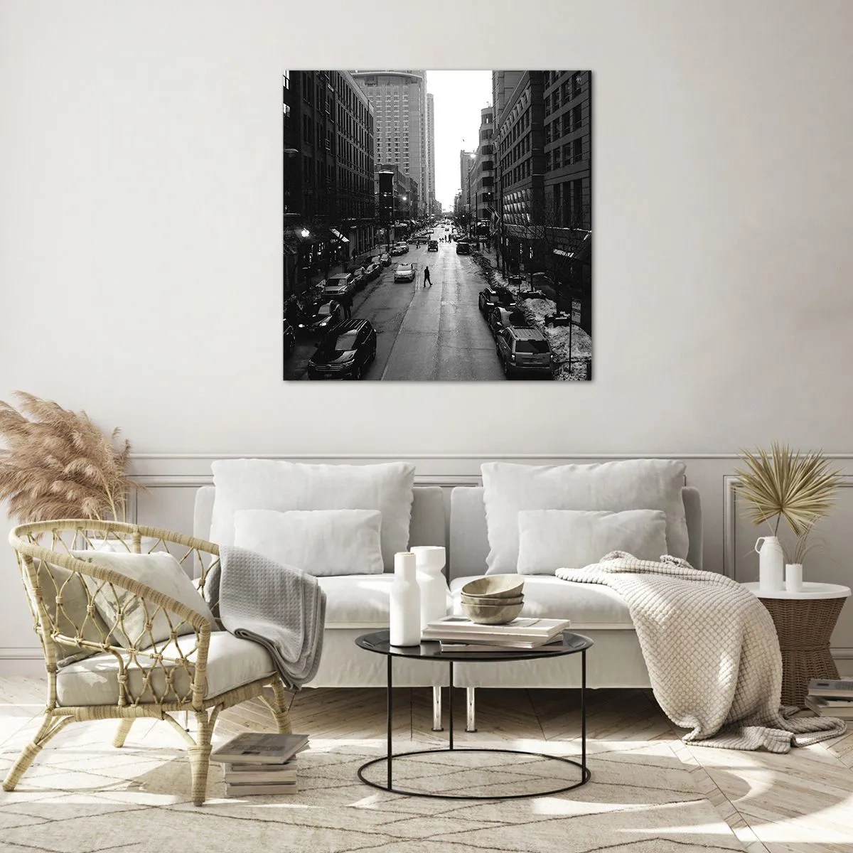 Cuadro sobre vidrio - Impresiones sobre Vidrio - Un día como otro cualquiera - 60x60 cm