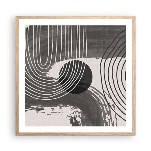 Póster en marco roble claro - La victoria del óvalo - 60x60 cm
