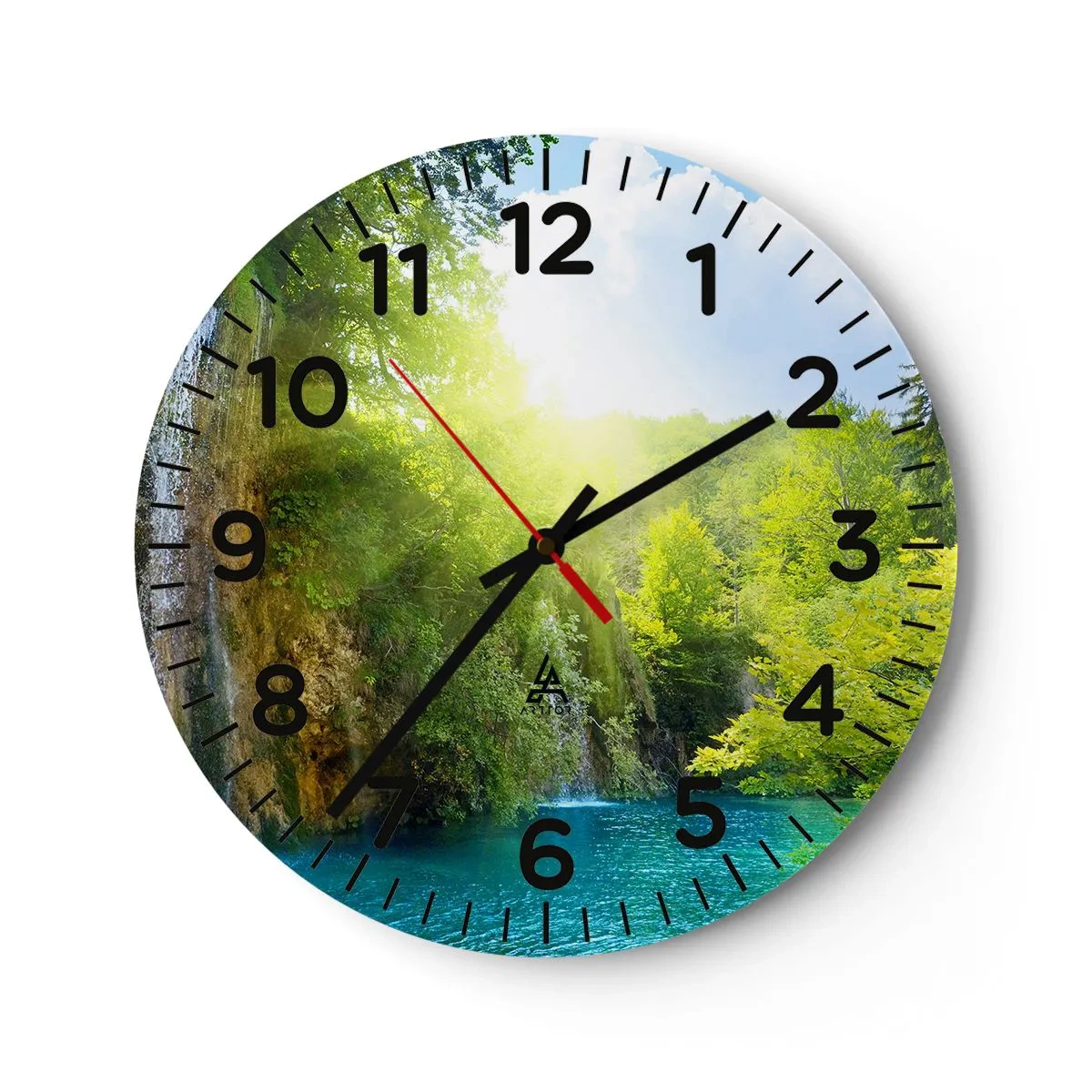 Reloj de pared - Reloj de vidrio - Debe ser el Edén - 30x30 cm