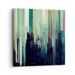 Cuadro sobre lienzo - Impresión de Imagen - Ciudad futurista - 30x30 cm