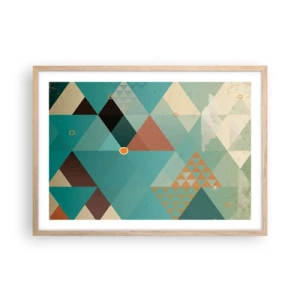 Póster en marco roble claro - Uno para todos y todos para uno - 70x50 cm