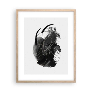 Póster en marco roble claro - Salió de la negrura - 40x50 cm