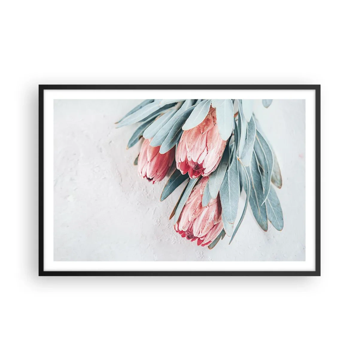 Póster en marco negro - Avergonzada de su propia belleza - 91x61 cm