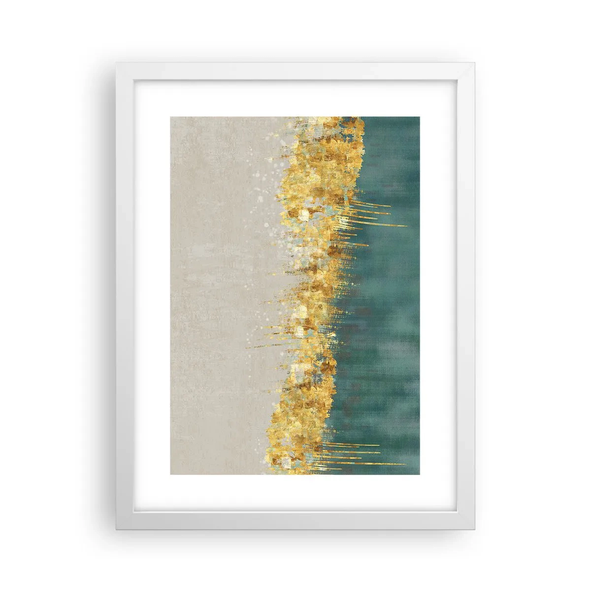 Póster en marco blanco - La frontera dorada - 30x40 cm
