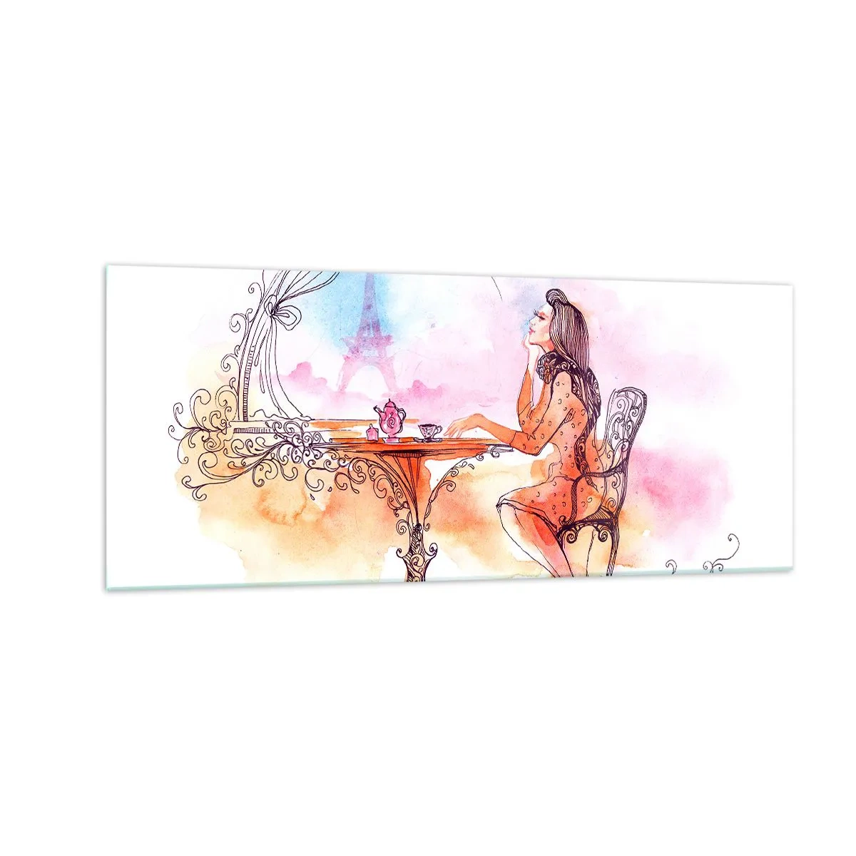 Cuadro sobre vidrio - Impresiones sobre Vidrio - Estilo parisino - 100x40 cm