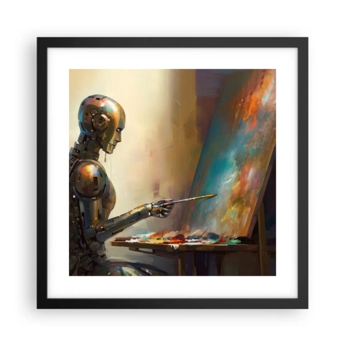 Póster en marco negro - Arte del futuro - 40x40 cm