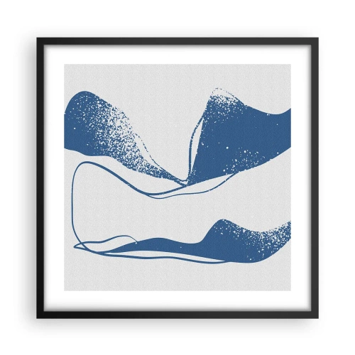 Póster en marco negro - Abstracción con alas - 50x50 cm