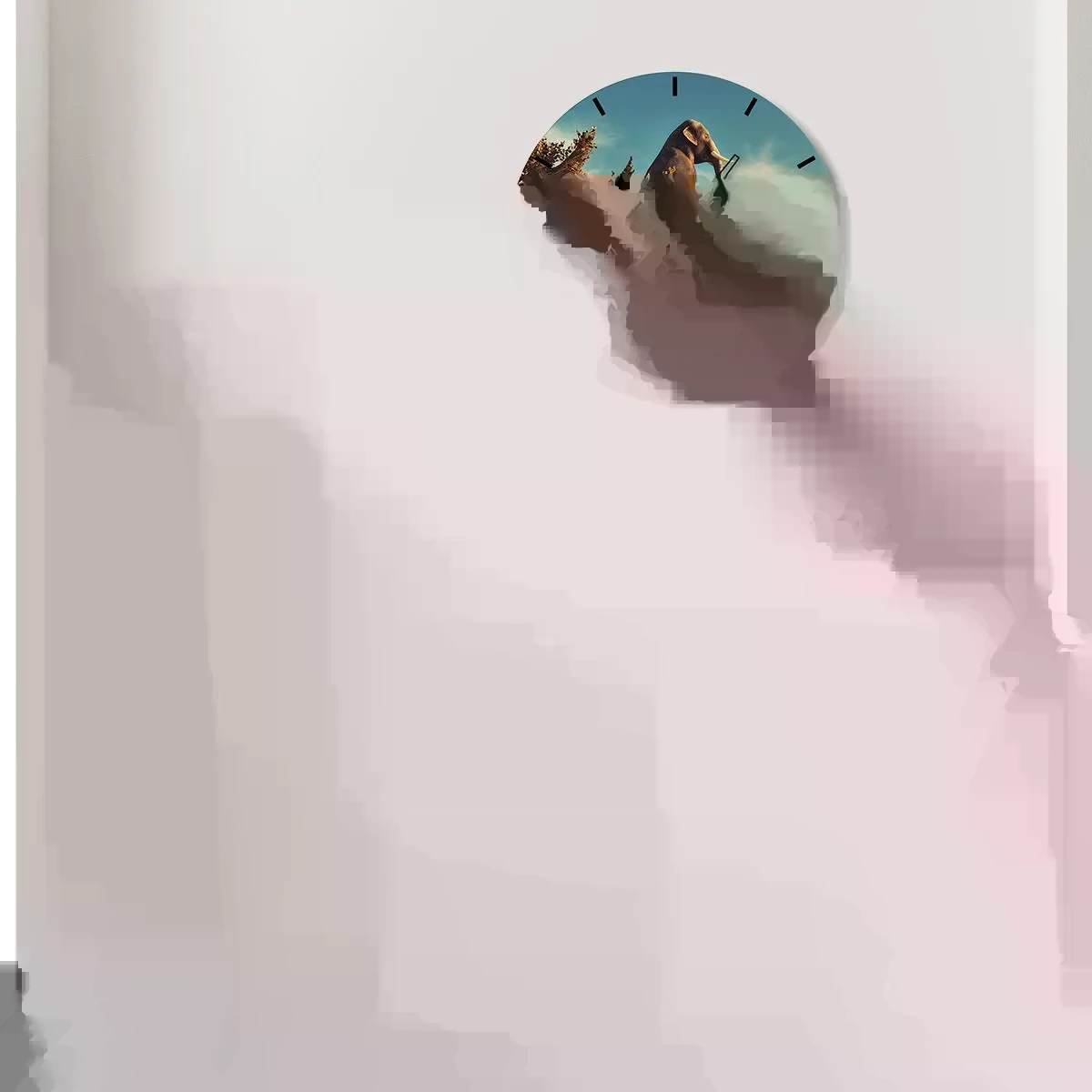 Reloj de pared - Reloj de vidrio - Un nuevo punto de vista - 40x40 cm