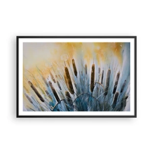 Póster en marco negro - El frío del agua, el calor del sol - 91x61 cm