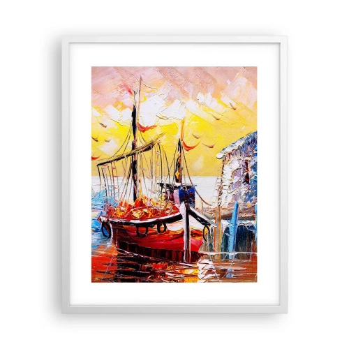 Póster en marco blanco - Feliz regreso - 40x50 cm