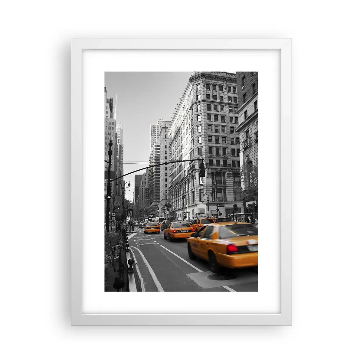 Póster en marco blanco - Los soles de la gran ciudad - 30x40 cm