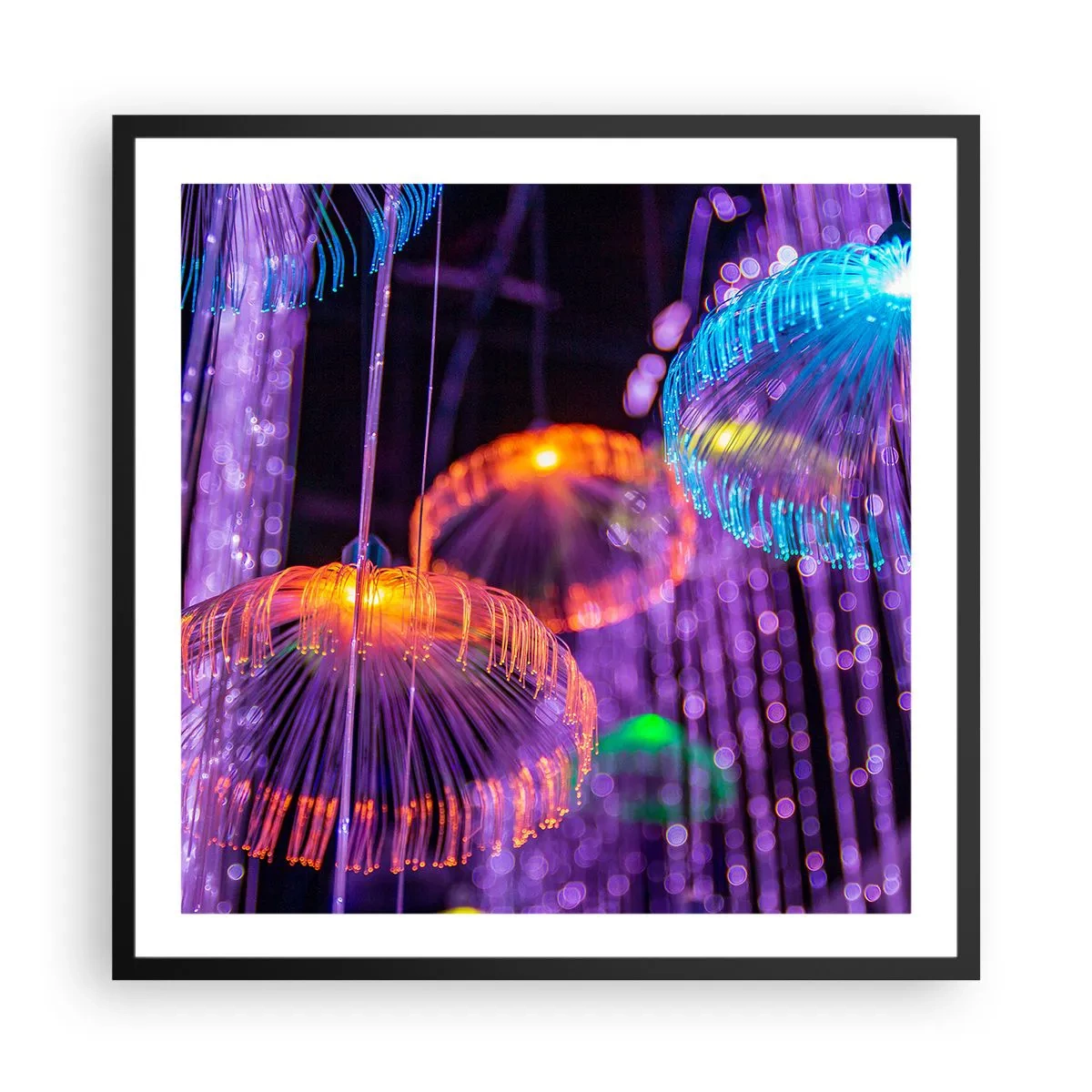 Póster en marco negro - Fuente luminosa - 60x60 cm