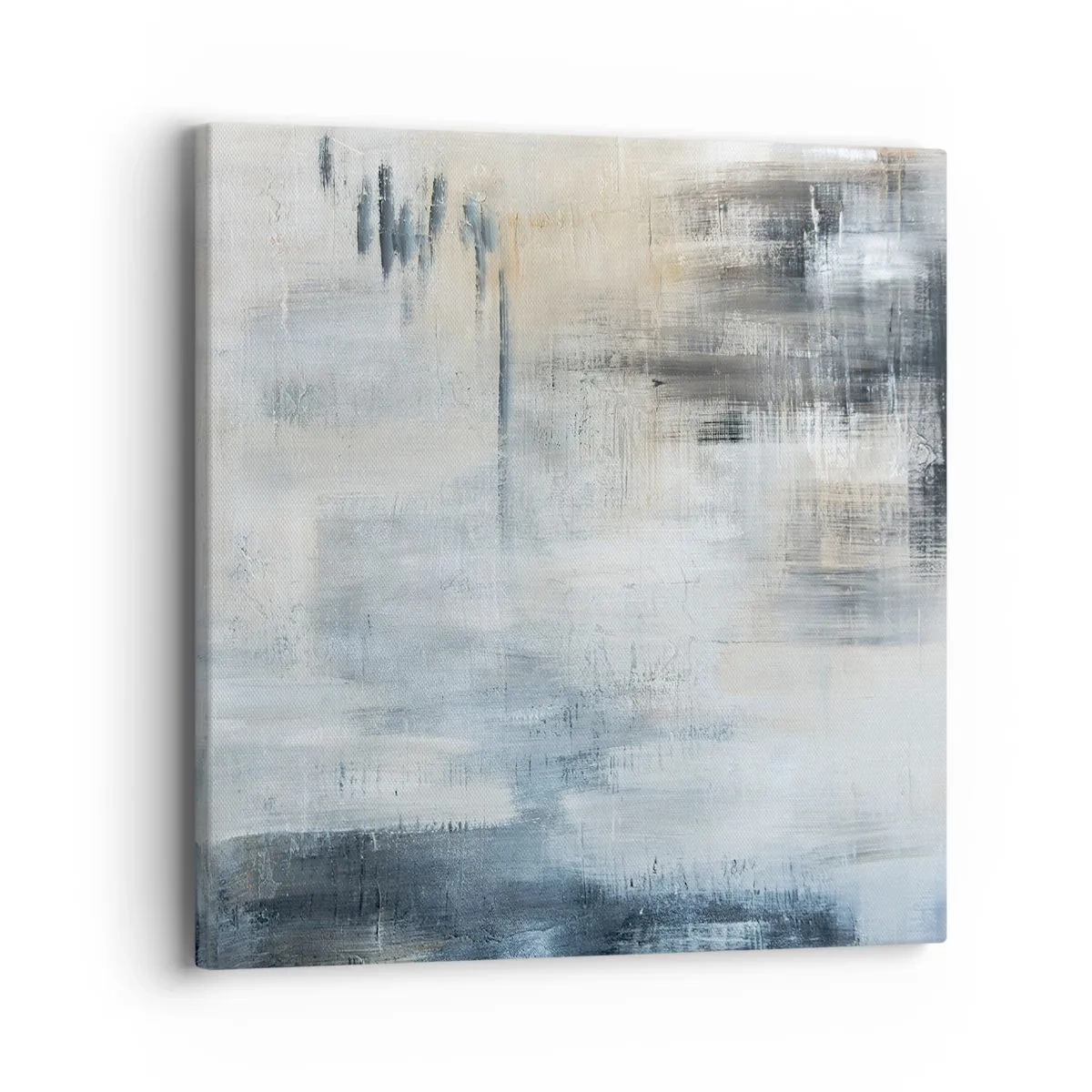 Cuadro sobre lienzo - Impresión de Imagen - Detrás de un velo azul - 40x40 cm