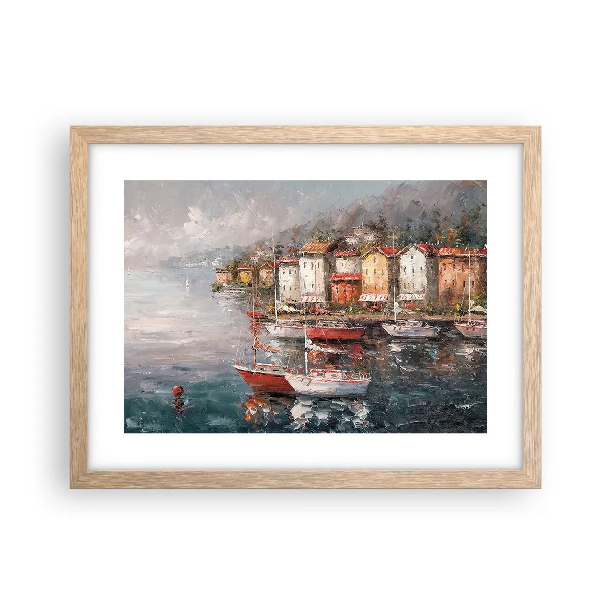 Póster en marco roble claro - Un refugio romántico - 40x30 cm