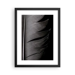 Póster en marco negro - Pluma - una construcción maravillosa - 30x40 cm