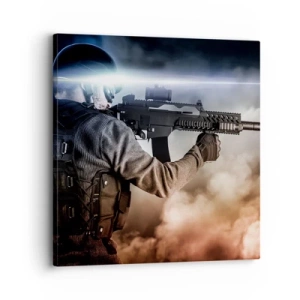 Cuadro sobre lienzo - Impresión de Imagen - Luchador - 30x30 cm