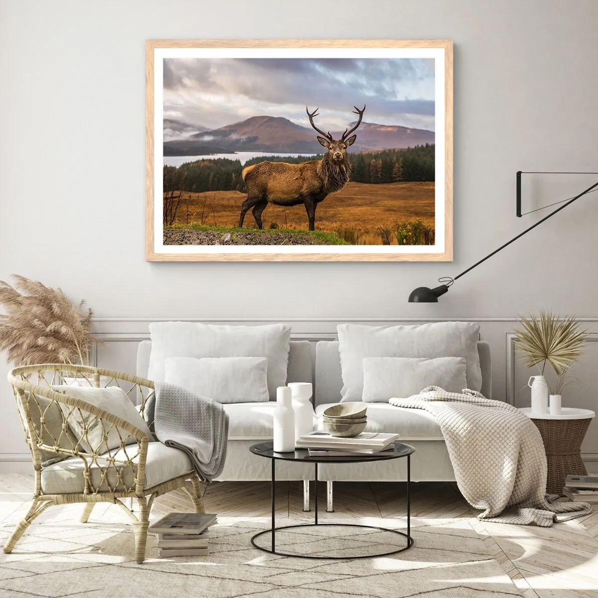 Póster en marco roble claro - La majestuosidad de la naturaleza - 40x30 cm