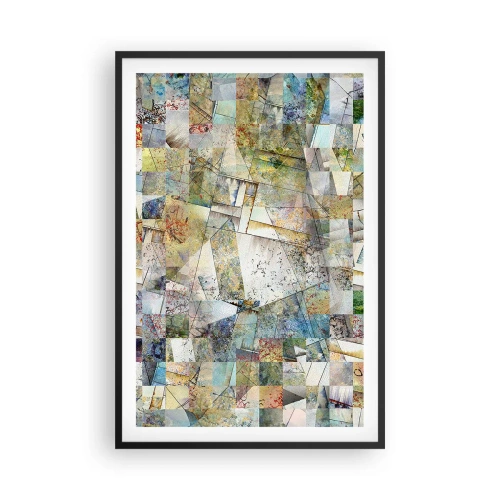 Póster en marco negro - Remodelación geométrica - 61x91 cm