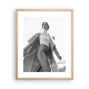 Póster en marco roble claro - ¿Vienes conmigo? - 40x50 cm