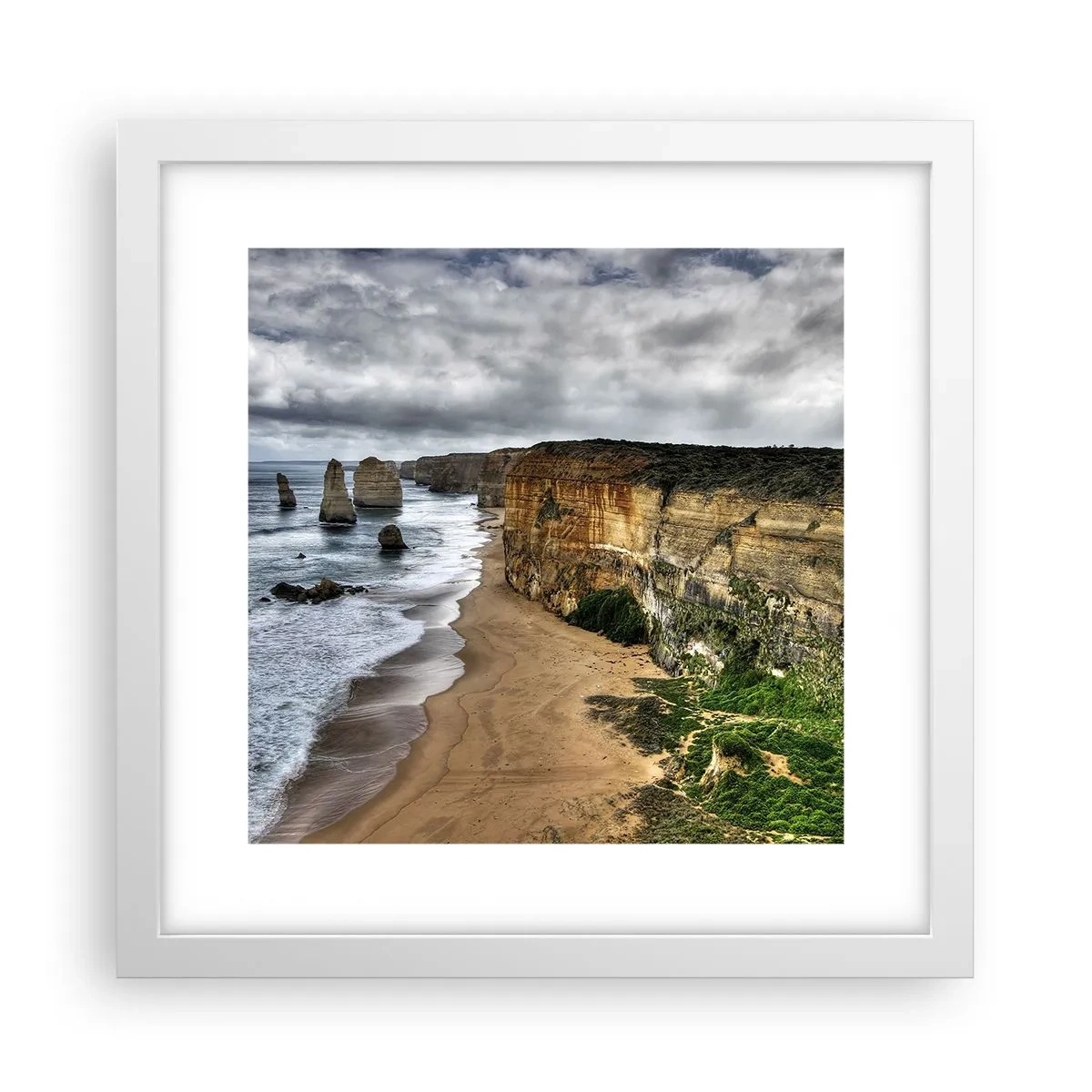 Póster en marco blanco - Belleza en bruto - 30x30 cm