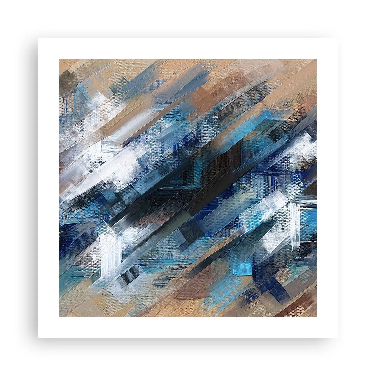 Póster - En una inclinación azul - 50x50 cm