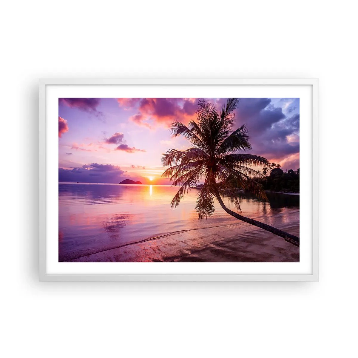Póster en marco blanco - Hermosura hasta el horizonte - 70x50 cm