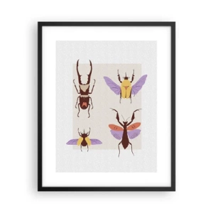 Póster en marco negro - El mundo de los insectos - 40x50 cm