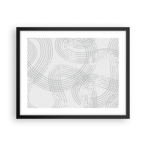 Póster en marco negro - No hay camino recto - 50x40 cm