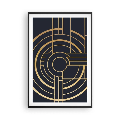 Póster en marco negro - Giro de los elementos - 61x91 cm