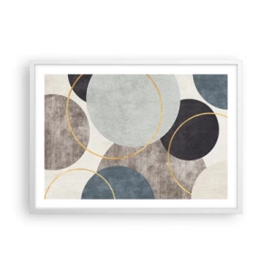 Póster en marco blanco - Círculo tras círculo - 70x50 cm