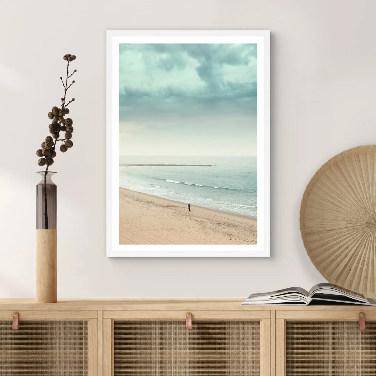 Póster en marco blanco - En busca de la paz - 40x50 cm