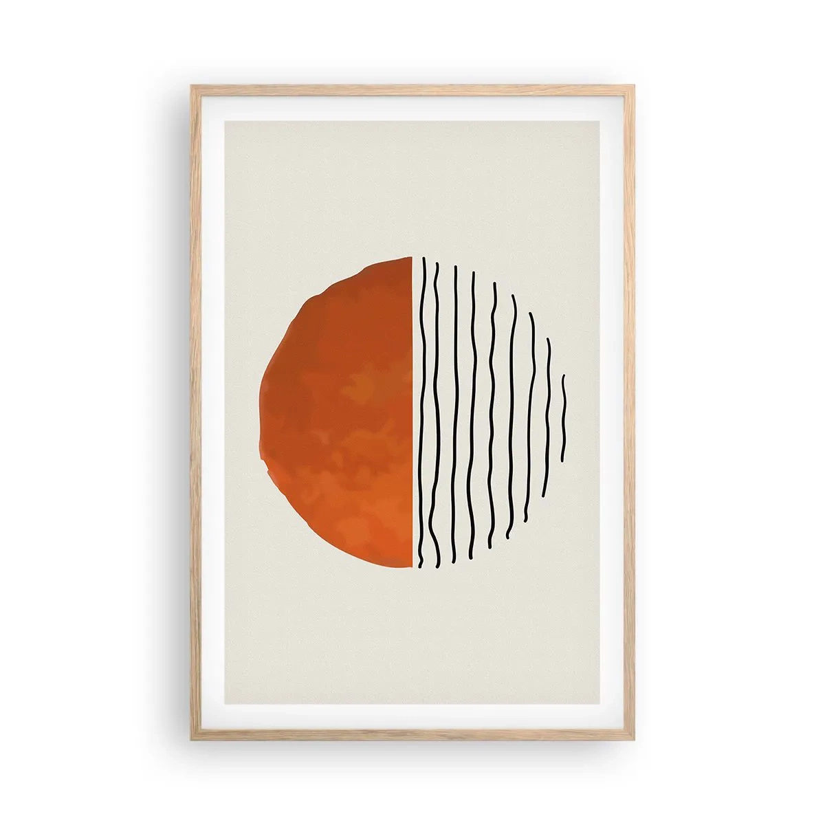 Póster en marco roble claro - En un ambiente japonés - 61x91 cm