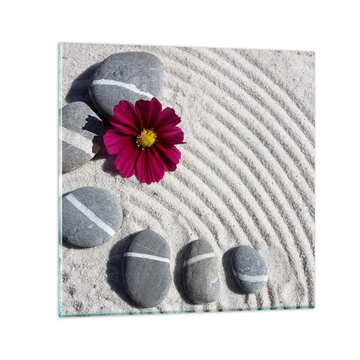 Cuadro sobre vidrio - Impresiones sobre Vidrio - Energía y paz del círculo mágico de la naturaleza - 40x40 cm