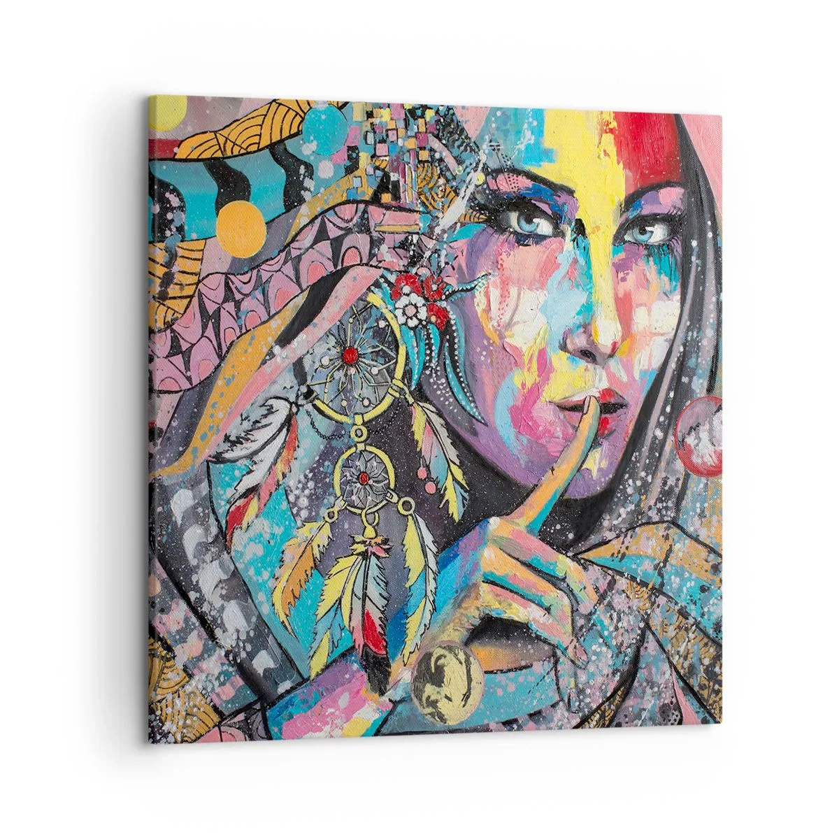 Cuadro sobre lienzo - Impresión de Imagen - Silencio hasta que entiendas - 50x50 cm