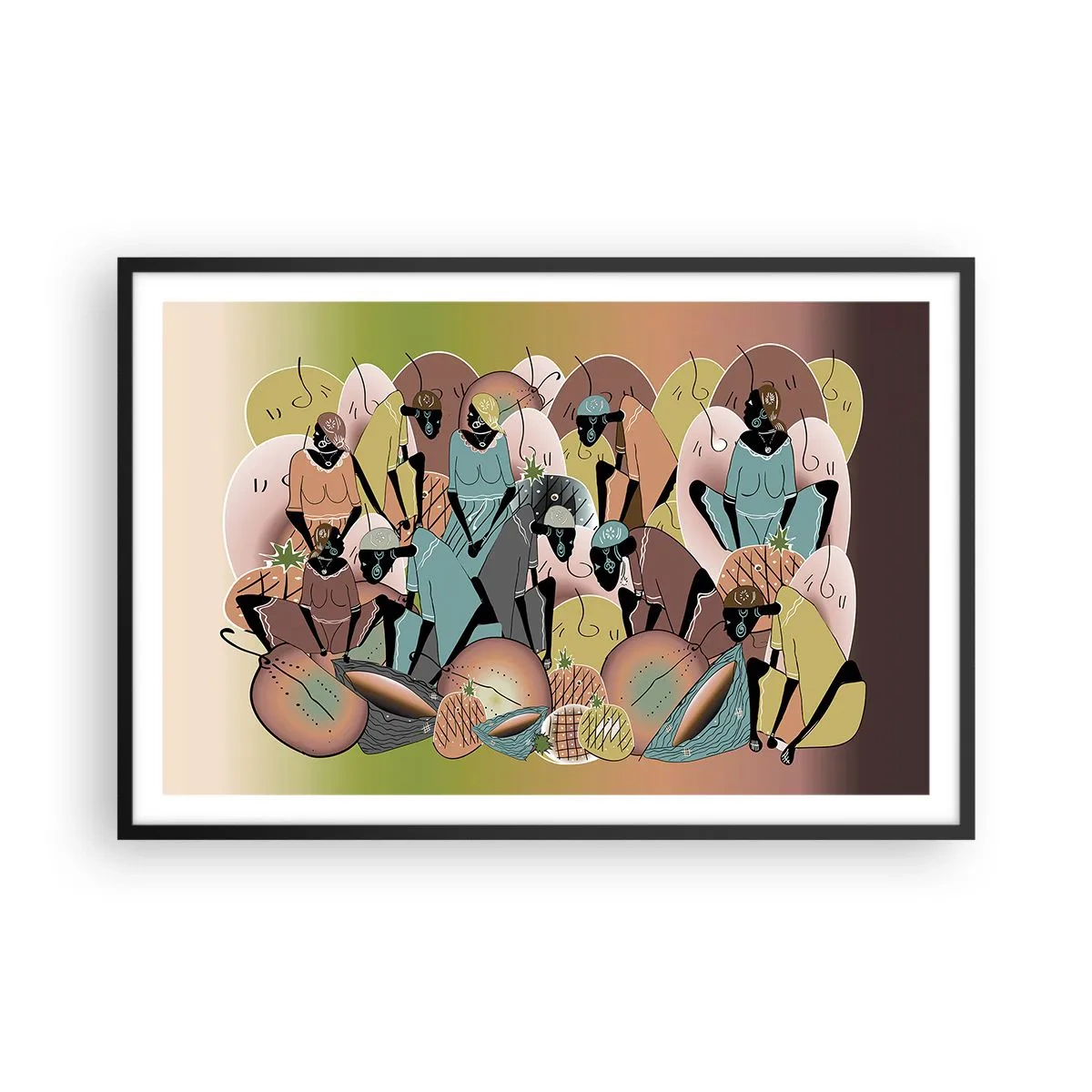 Póster en marco negro - Se avecina una gran celebración - 91x61 cm