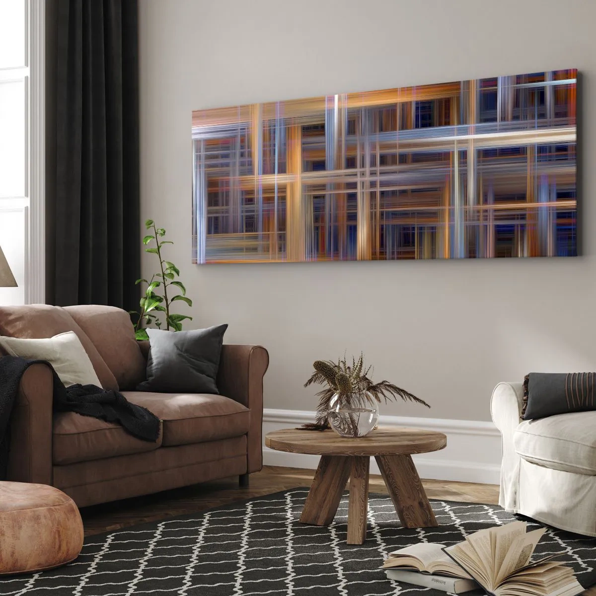 Cuadro sobre lienzo - Impresión de Imagen - Tejido de luz - 100x40 cm