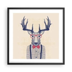 Póster en marco negro - Una extravagancia lúdica - 50x50 cm