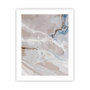 Póster - El azul serpentea por el blanco - 40x50 cm
