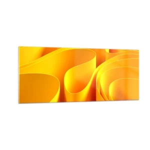Cuadro sobre vidrio - Impresiones sobre Vidrio - Como las olas del sol - 100x40 cm
