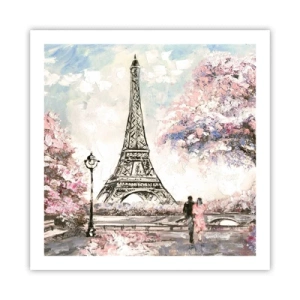 Póster - Un paseo por París en abril - 60x60 cm