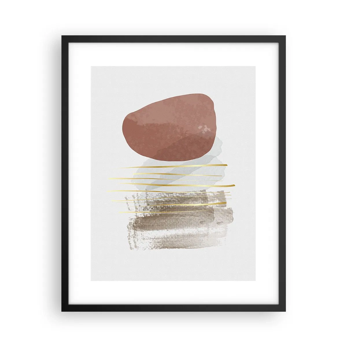 Póster en marco negro - Una columnata abstracta - 40x50 cm